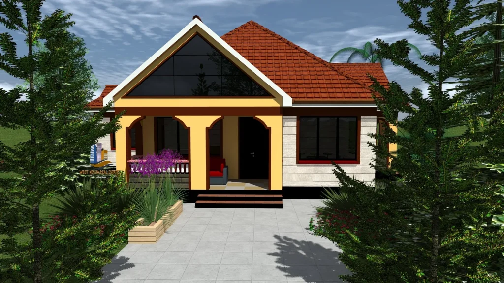 3br bungalow house plans in Kenya