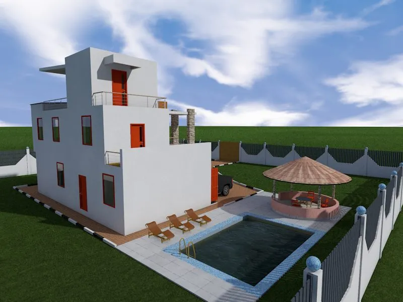 6br flat roof house designs in Kenya