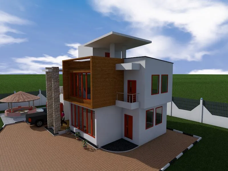 flat roof house designs in Kenya