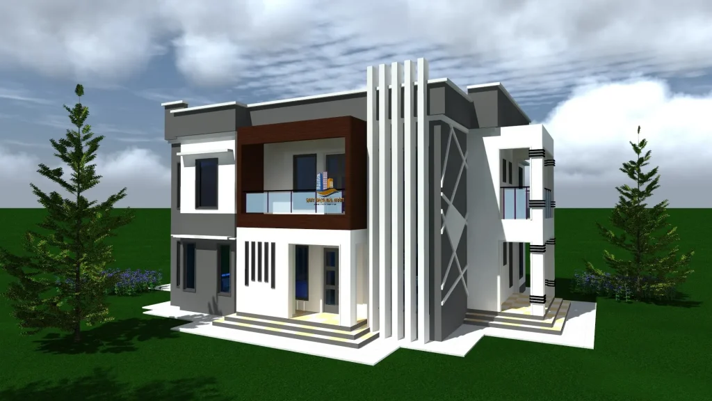 4br flat roof house plans in Kenya