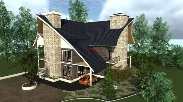 Four Bedroom house plan with 3 ensuite Bedrooms - Image 4