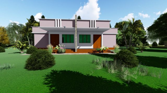 2br duplex hous designs in Kenya 1