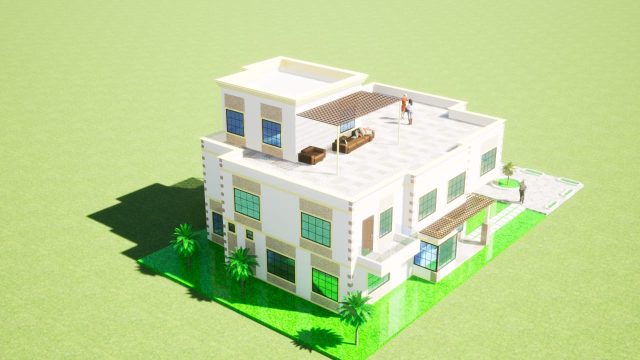 Modern Comfort - Simple 5BR Maisonette Building Plan in Kenya with Home Office and Laundry MEC068 - Image 13