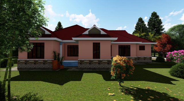 Simple 5-bedroom bungalow building plans in Kenya MEC061 - Image 5