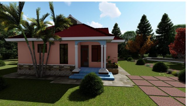 Simple 5-bedroom bungalow building plans in Kenya MEC061 - Image 7