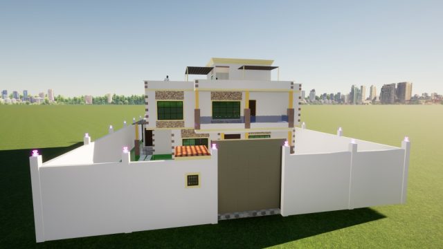 Modern Comfort - Simple 5BR Maisonette Building Plan in Kenya with Home Office and Laundry MEC068 - Image 9