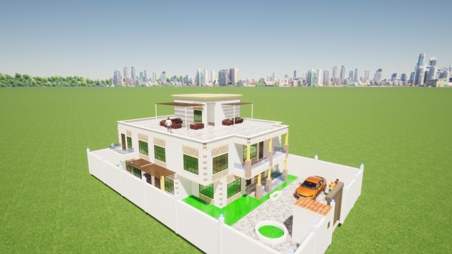 Modern Comfort - Simple 5BR Maisonette Building Plan in Kenya with Home Office and Laundry MEC068 - Image 6