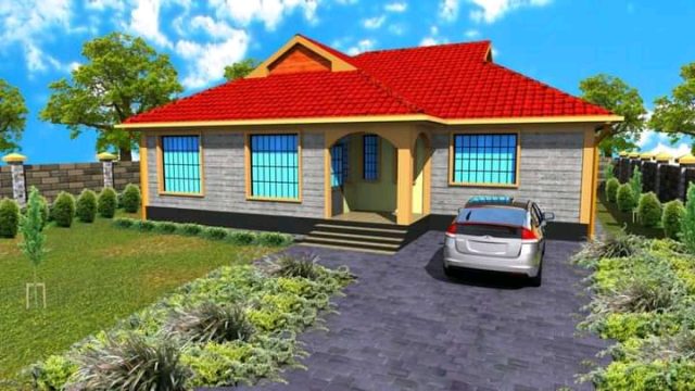 3 Bedroom Bungalow House Plans MEC014