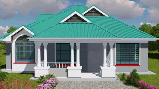 Simple 3 Bedroom Bungalow House Plan MEC009 - Image 2