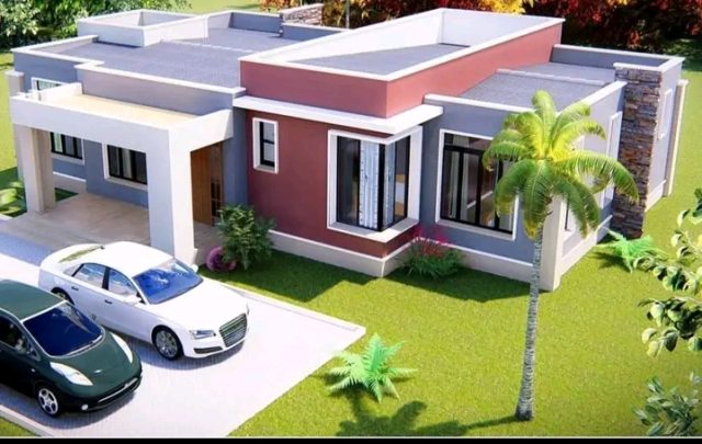 3 Bedroom Bungalow Flat Roof House Drawings MEC024 - Image 3