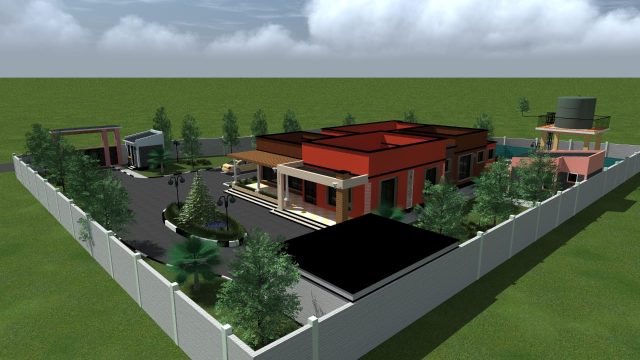 Luxurious 3 Bedroom Bungalow Flat Roof House Plans MEC045 - Image 21