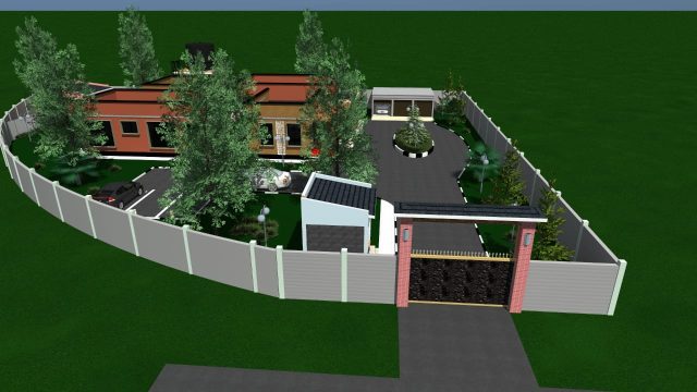 Luxurious 3 Bedroom Bungalow Flat Roof House Plans MEC045 - Image 16