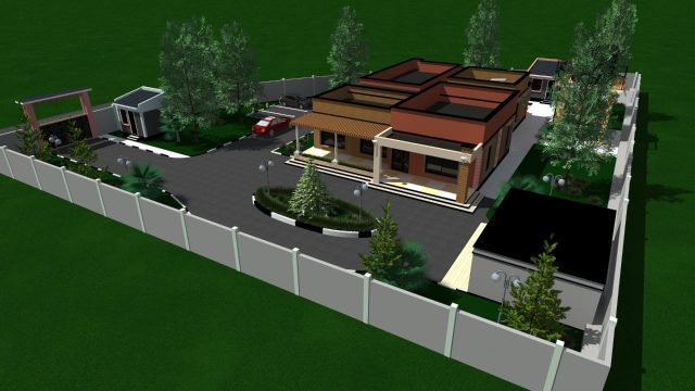 Luxurious 3 Bedroom Bungalow Flat Roof House Plans MEC045 - Image 18