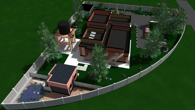 Luxurious 3 Bedroom Bungalow Flat Roof House Plans MEC045 - Image 9