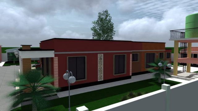 Luxurious 3 Bedroom Bungalow Flat Roof House Plans MEC045 - Image 4