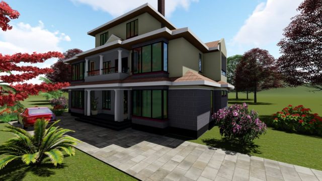 Unveiling Grandeur - Opulent 5BR Maisonette House Designs in Kenya WKRE057 - Image 3