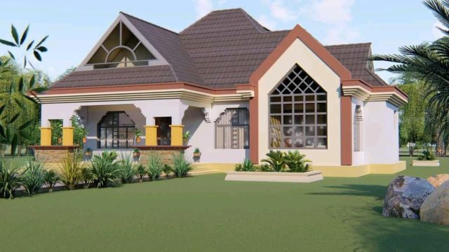 Classy 3 Bedroom Bungalow Building Plans MEC048