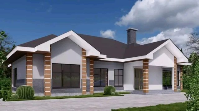 Affordable 3BR Bungalow House plans in Kenya