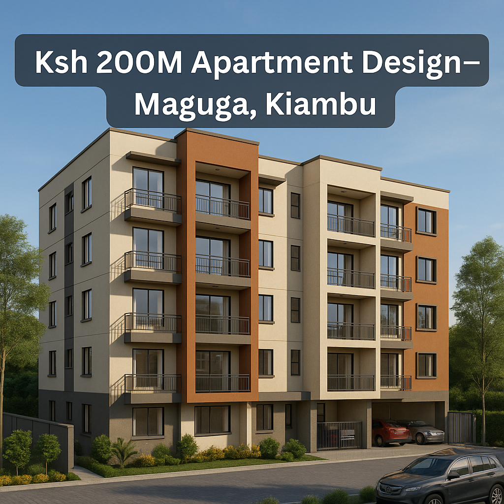 Ksh 200 Million Apartment Design in Maguga, Kiambu County: A Mixed-Unit Investment Opportunity 2 apartment design in Kenya