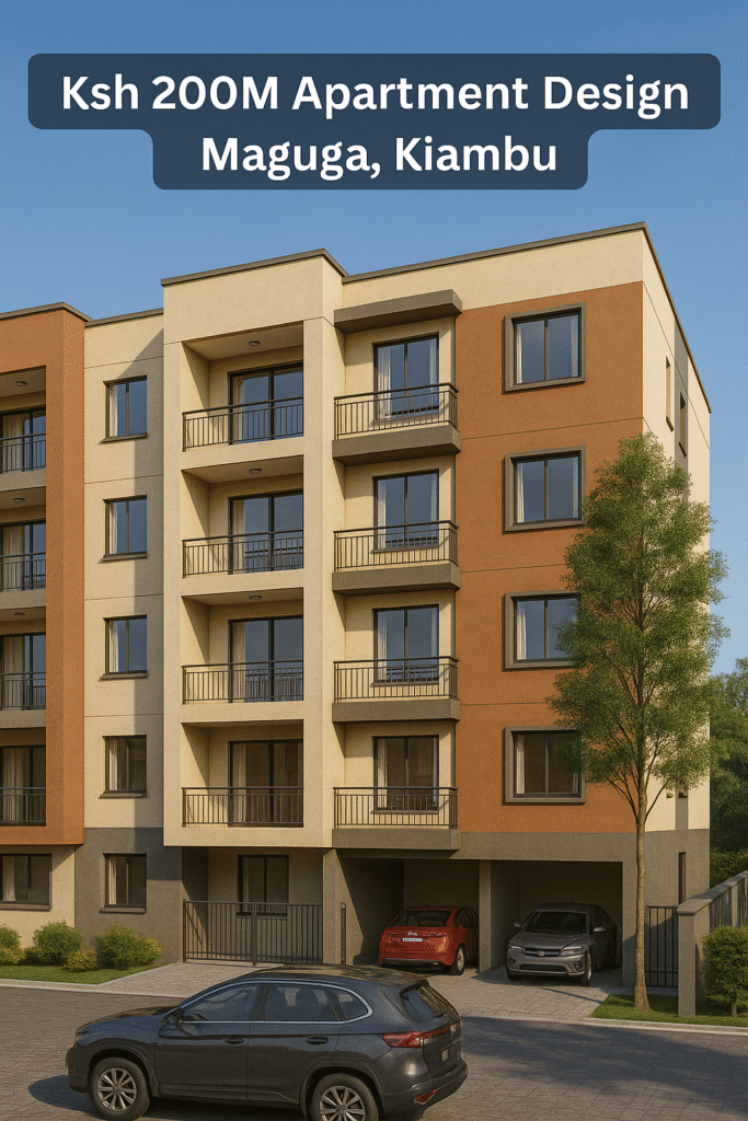 Ksh 200 Million Apartment Design in Maguga, Kiambu County: A Mixed-Unit Investment Opportunity 5 building approvals in Kiambu County
