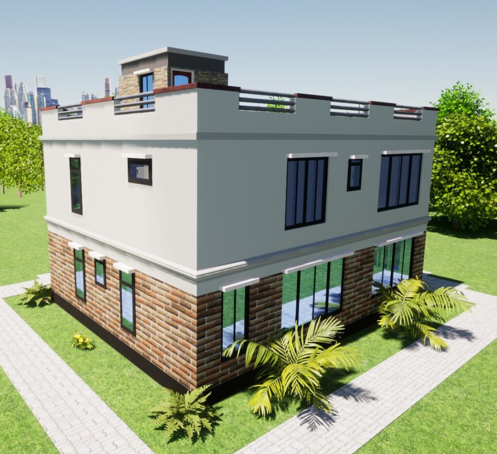 4 Bedroom Flat Roof House Plans Price Kenya