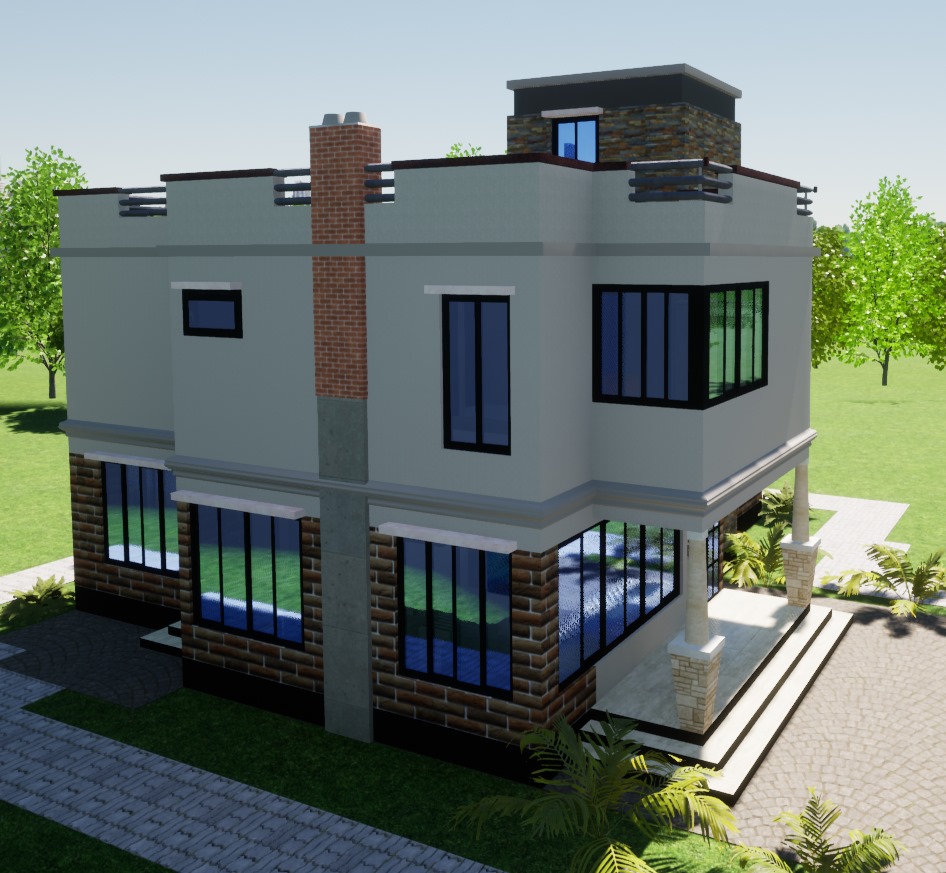 4 Bedroom Flat Roof House Plans Price Kenya
